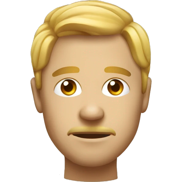 Tête avec marqué “Denial” sur le front  emoji