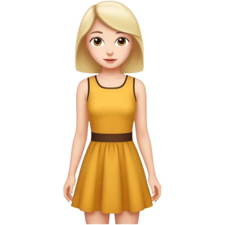 A girl is very more more short dress and she is realistic to emoji