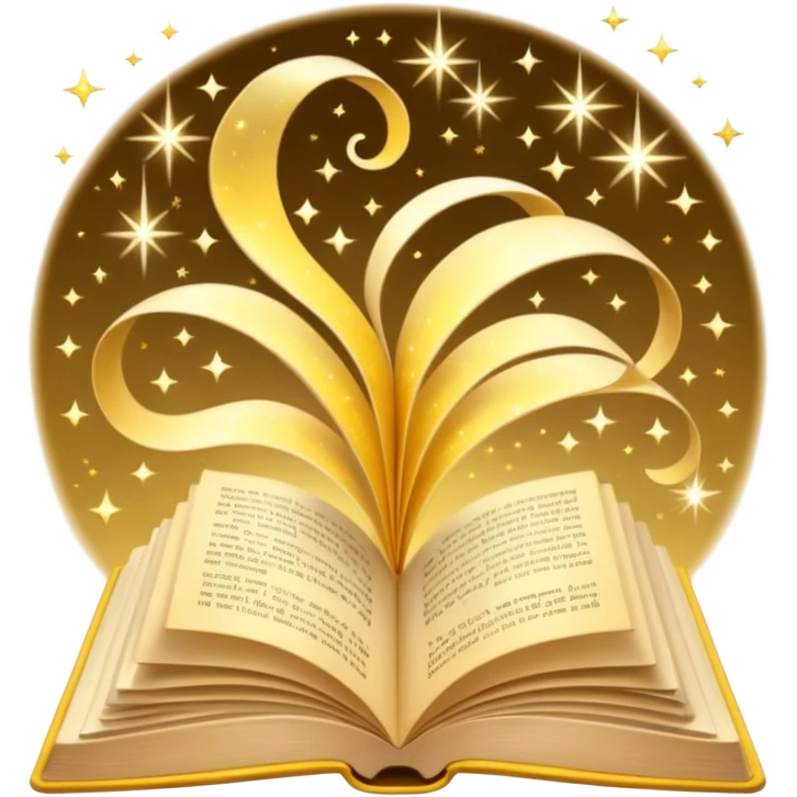 open book with sparkles above it emoji