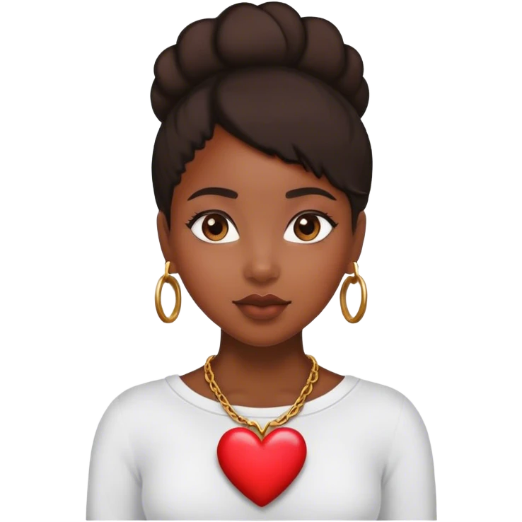 Black girl valentines emoji