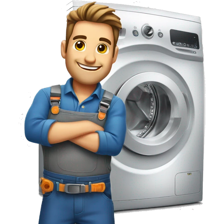 handsome washing machine repair men emoji