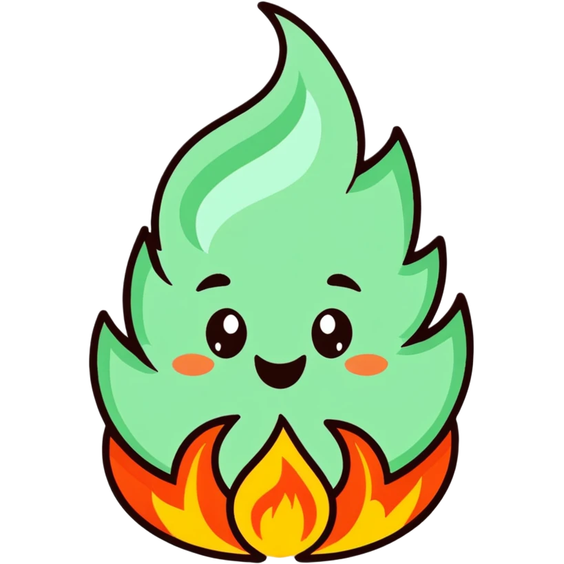 Jade Flame's flames Smile emoji