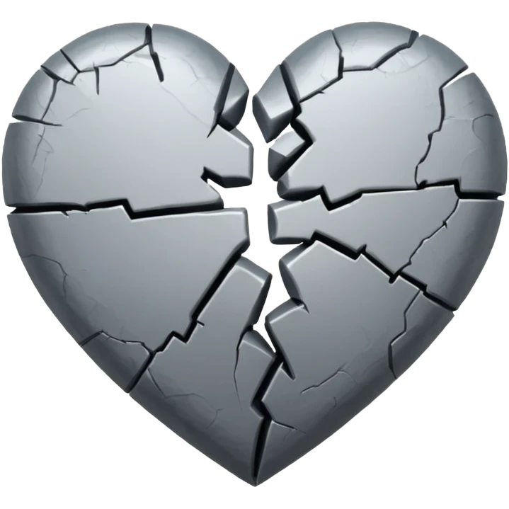 broken heart grey emoji