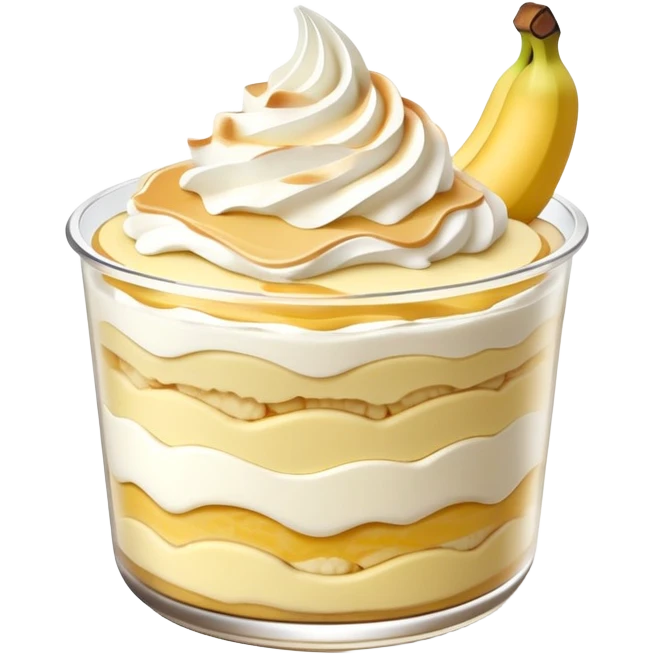cute banana pudding dessert emoji