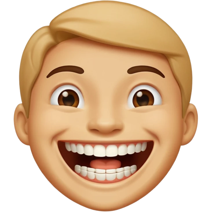 Laughing face emoji