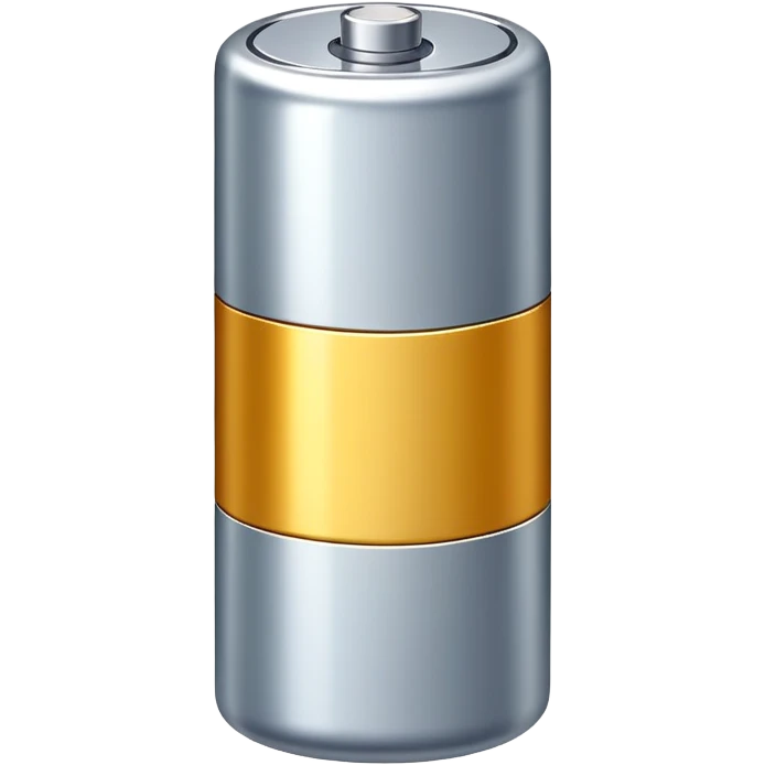 battery, A cylindrical shape with slightly bulging sides emoji