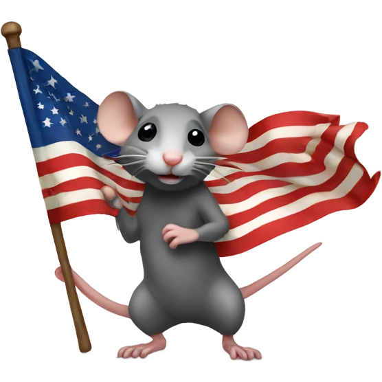 rat holding a flag emoji