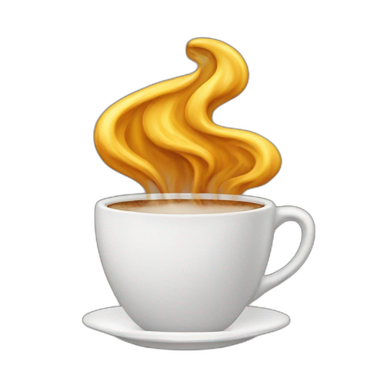 une tasse de café qui fume emoji
