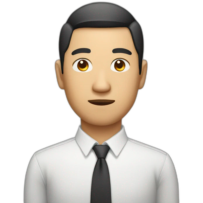 asian serious man emoji