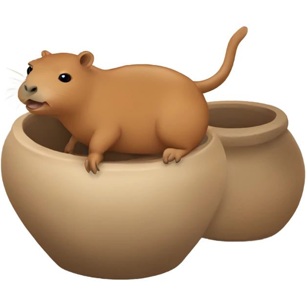 Capybara making pottery  emoji
