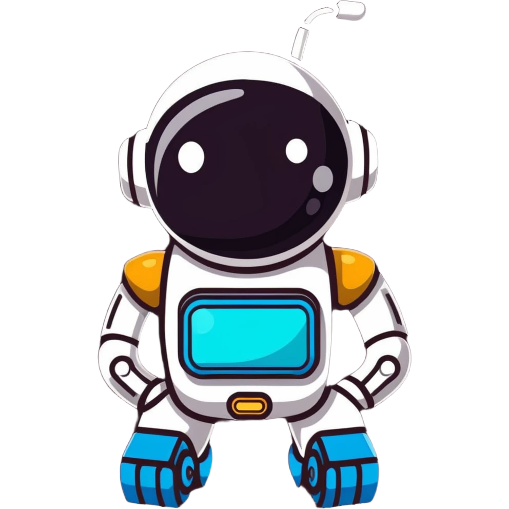 adorable little robot with blinking lights emoji