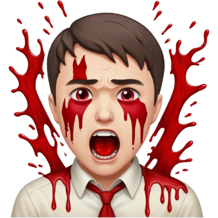 charlie kirk bleeding out of the neck and screaming emoji