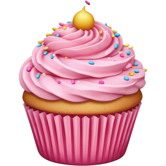 Cupcake with pink icing emoji