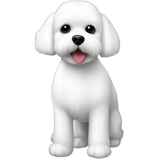 Maltese bichon with fruits emoji