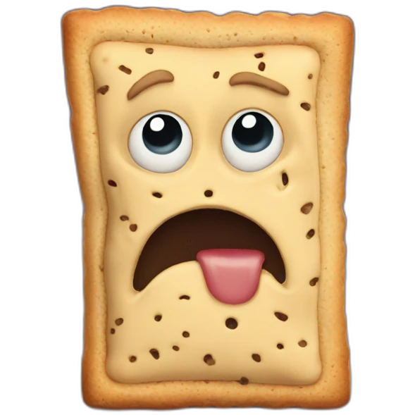 terrified poptart emoji