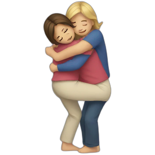 Women's hug emoji