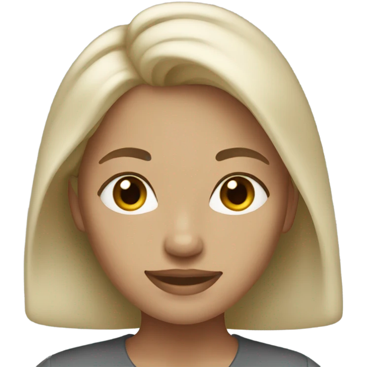 Ash blonde gray female emoji