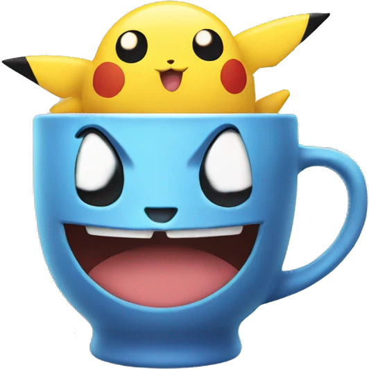 Smiling Pokémon with cup emoji