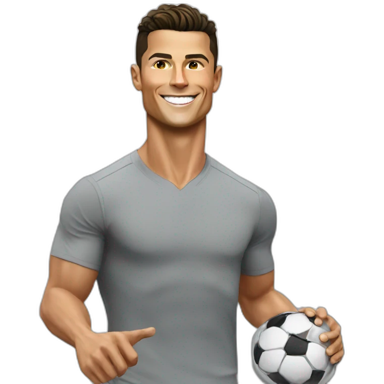cristiano ronaldo, happy emoji