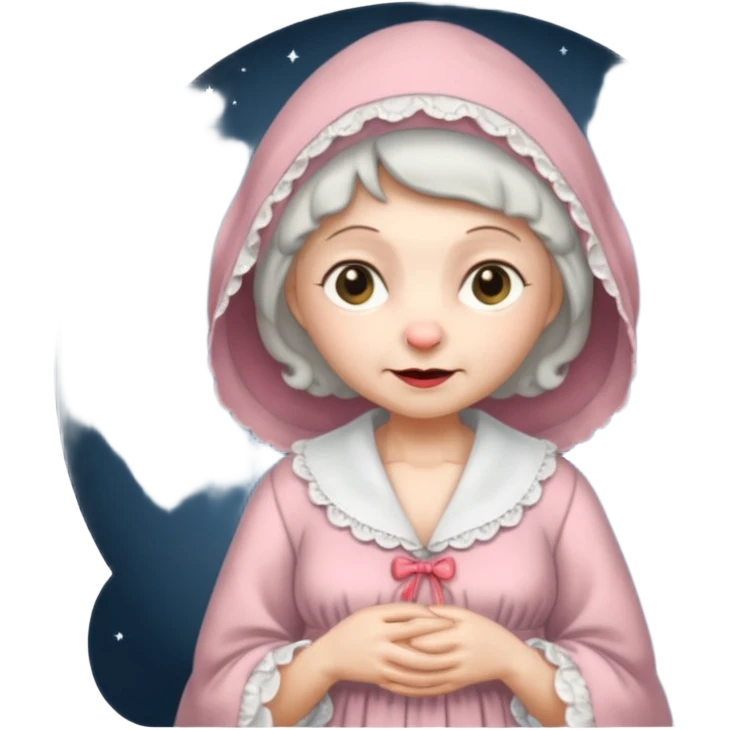 The big bad wolf is wearing Grandma's clothes. emoji