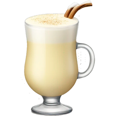 Glass of eggnog emoji