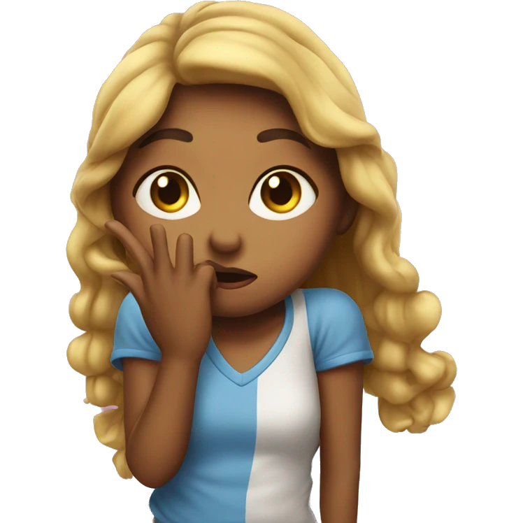 girl blowing kiss emoji