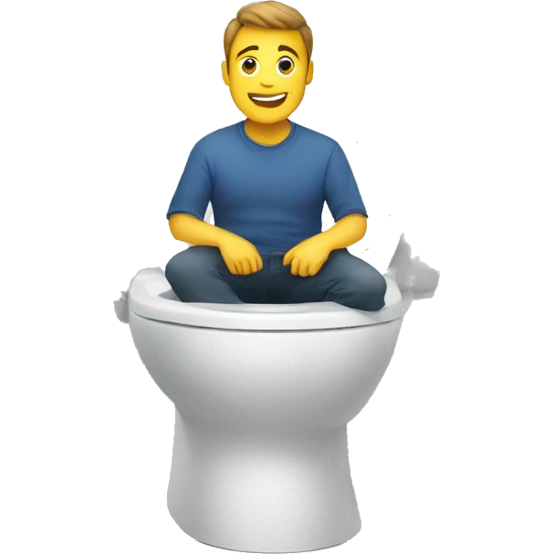 Man inside Skibidi toilet emoji