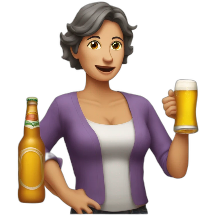 mamá cansada quiere cerveza emoji
