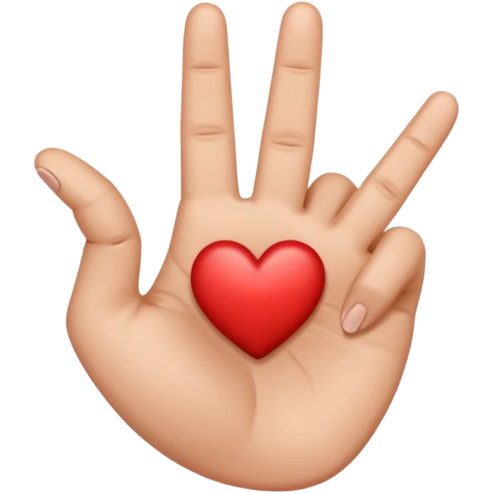 A middle finger inside a heartshaoed hand sign like these combined 🫶🏻🖕🏻 emoji