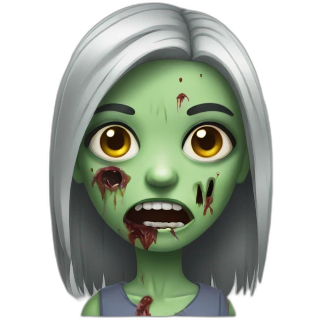 Zombie girl emoji