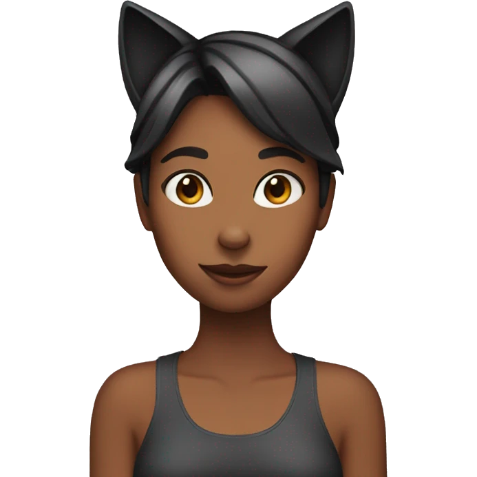 Girl with cat ears emoji