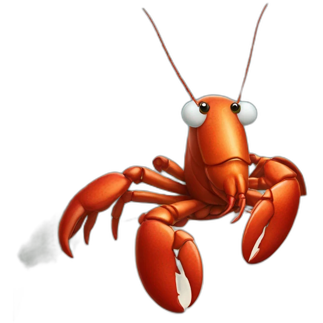 lobster with a mustache emoji