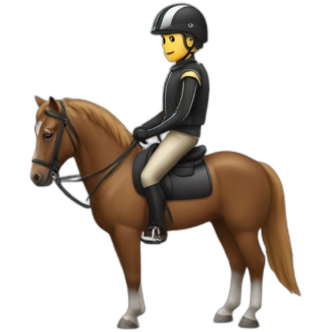 Horse rider wearing a helmet emoji