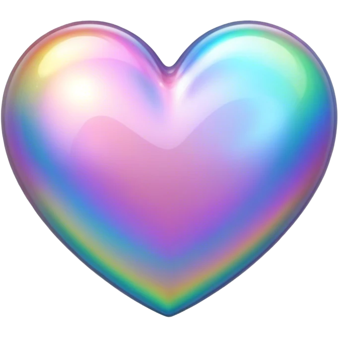 Iridescent heart emoji