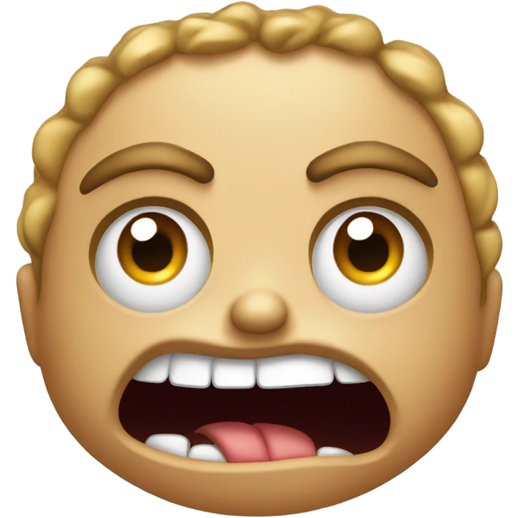 Emoji face experiencing the horrors emoji