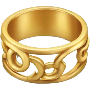 two gold rings emoji