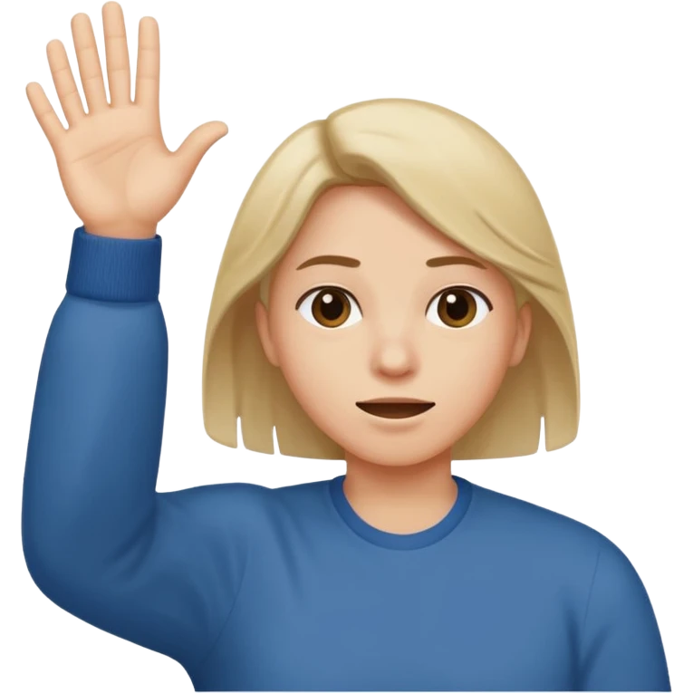 The emoji is as follows: head down while shaking it left and right moderately, right hand up near the head in this emoji position ☝️ while shaking forward and backwards moderately and gives the vibe of "nah we gotta go" or "nah fk this shi we out" emoji