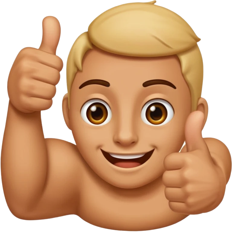 I want a thumbs up with a smaller thumbs up in the bottom right corner emoji