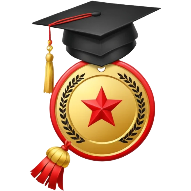 🏅 Medal + Graduation Cap emoji