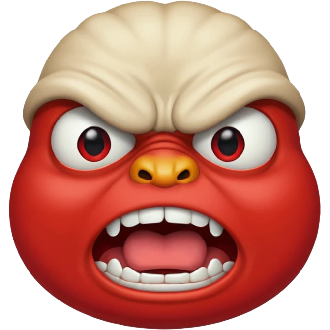 Red face angry pepe emoji