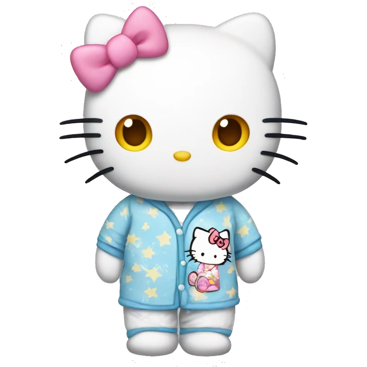 Hello kitty in pajamas  emoji
