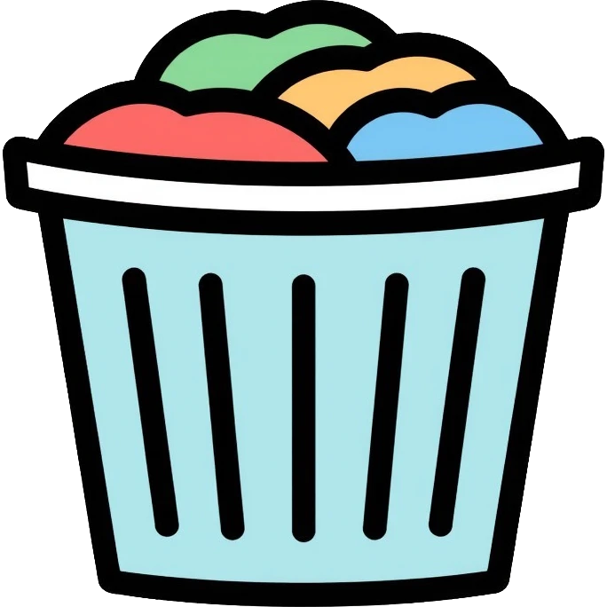 laundry basket with clothes emoji