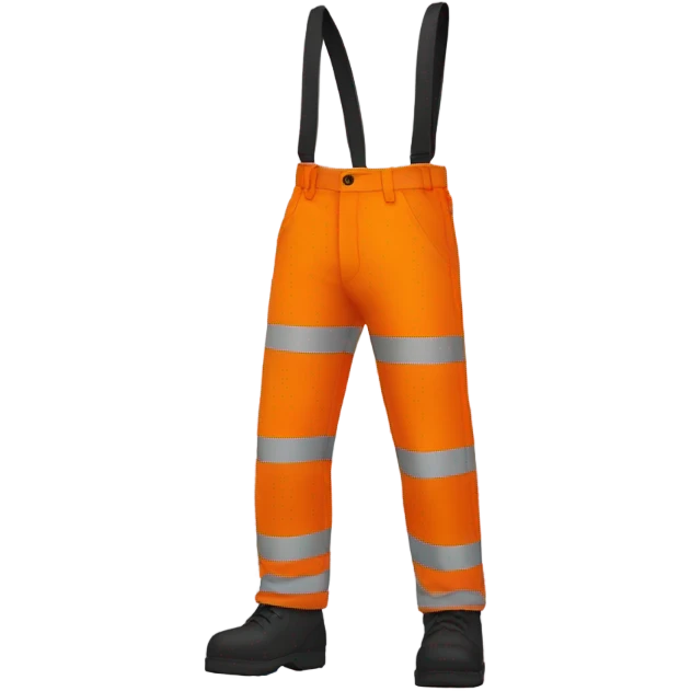 orange hi visibility trousers emoji
