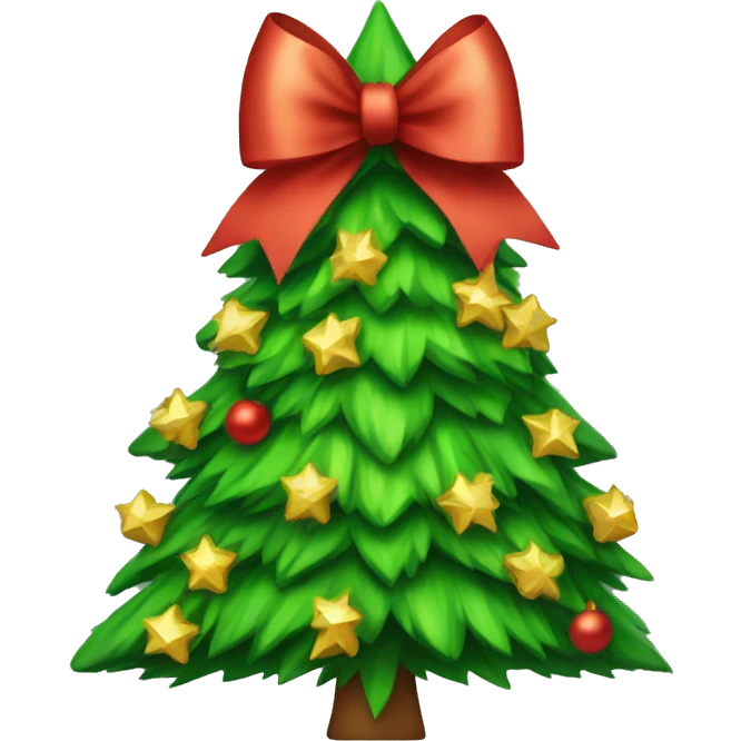 Christmas tree with bows emoji