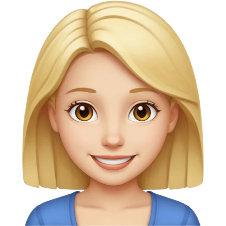 smiling girl, upper body emoji