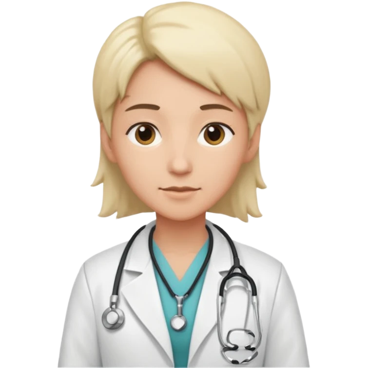androgynous medium tone skin physician, NO stethoscope around neck emoji