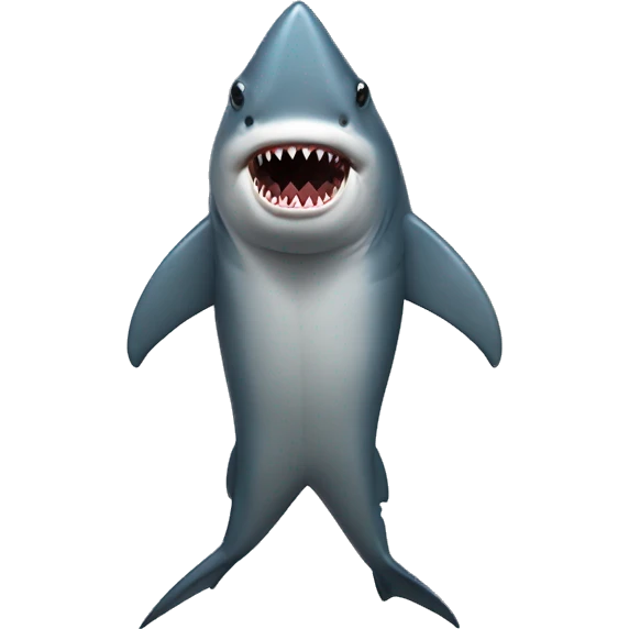 Shark with human legs emoji