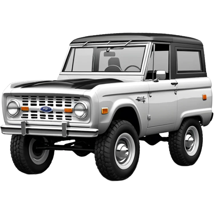 1967 Black and White 2 tone  Ford Bronco emoji