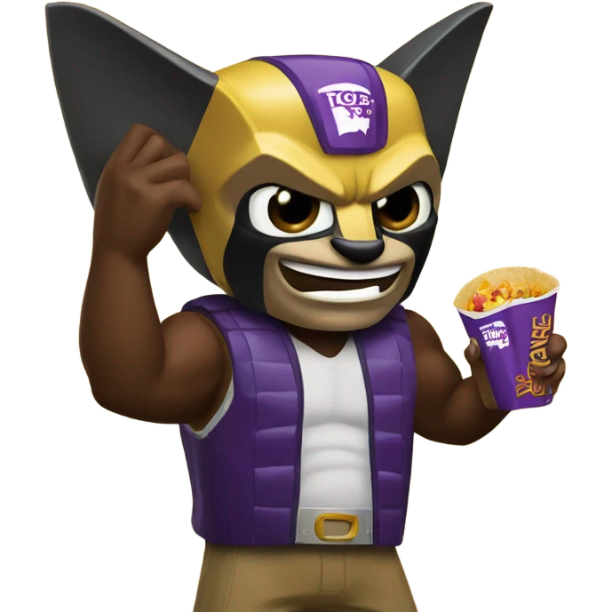 Wolverine eating Taco Bell  emoji