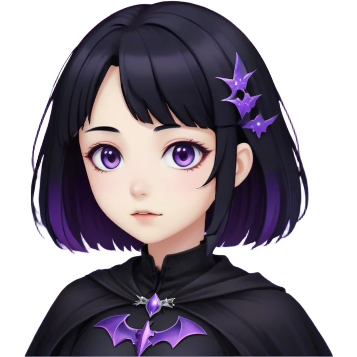 Gorgeous Cute Gothic Edgy Nebula Gradient Beautiful Anime Emo BatLady emoji